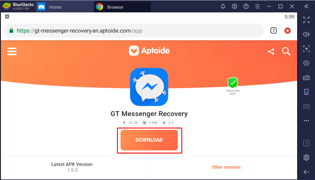Download GT Messenger Recovery APK file