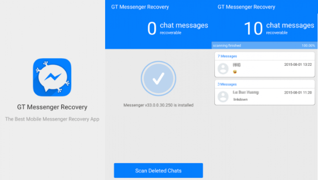 GT Messenger Recovery app