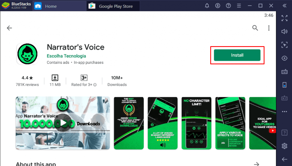 Install Narrator's voice for PC