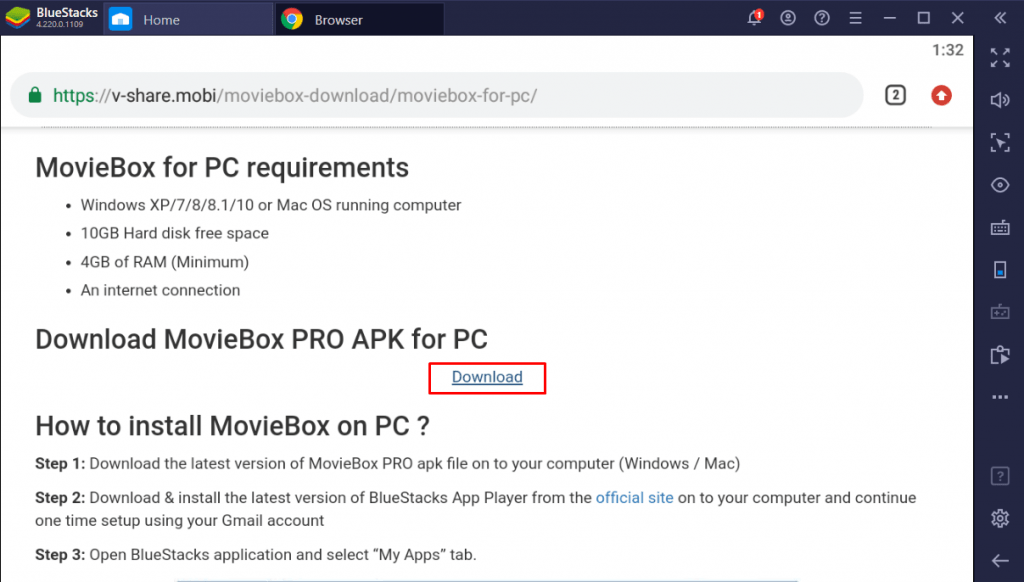 Download MovieBox for PC