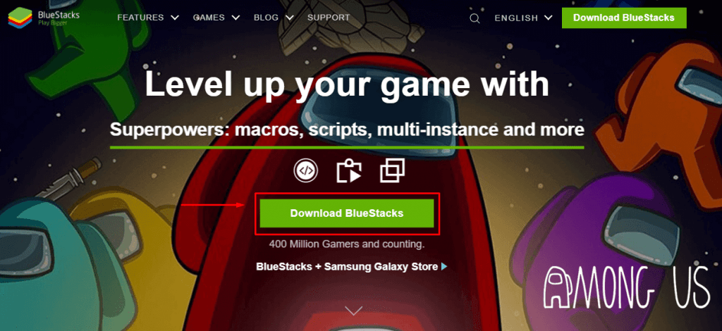 Select Download BlueStacks