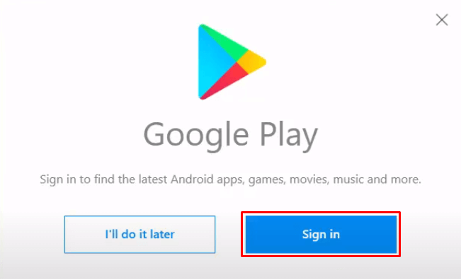Sign in Google account