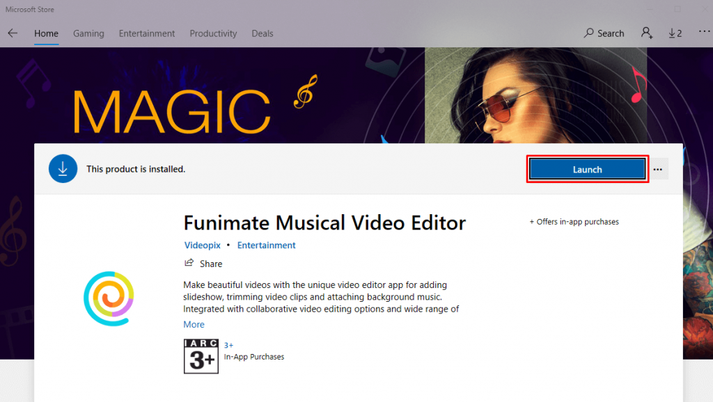 Launch Funimate for PC