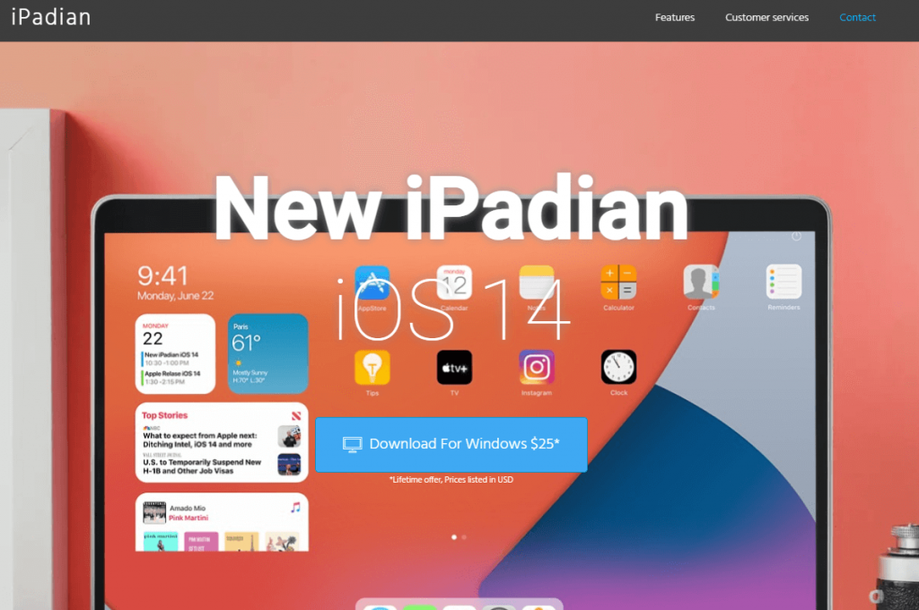 Select Download for Windows to get iPadian emulator