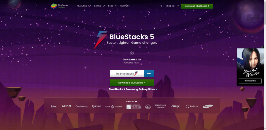 Click Download BlueStacks - Candy Camera for PC