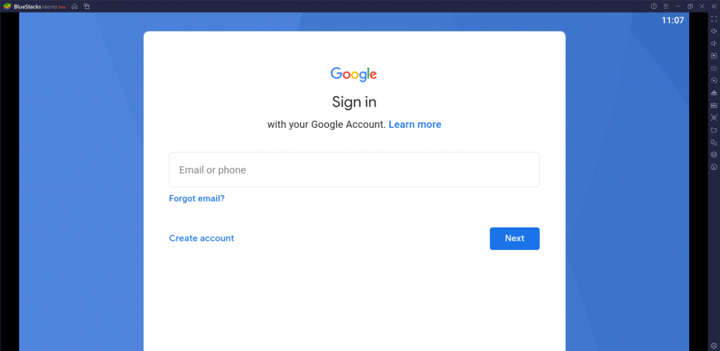 Sign in to Google account - DS Cam for PC