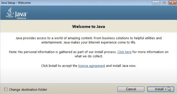 Install the Java Emulator for PC 