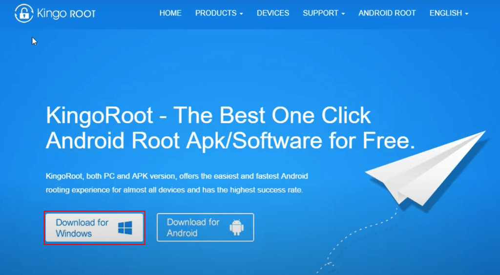 Click Download for Windows - Kingo Root for PC