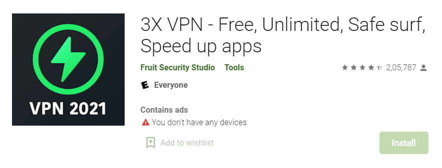 Click on Install to install 3X VPN