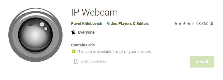 ip webcam for pc 